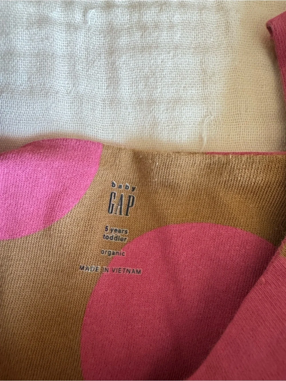 GAP Pink Polka Dot Brown Knit Dress with Brown Leggings